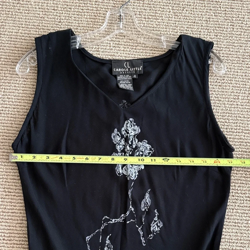 Carole Little Unique Vintage Black and White Floral Maxi Dress - Picture 10 of 15